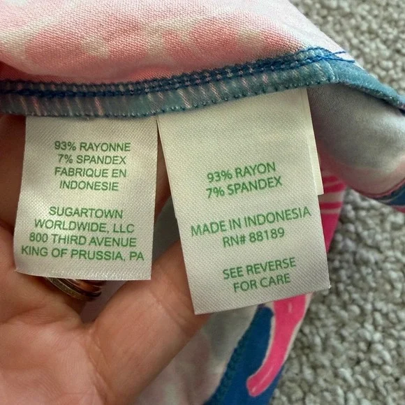 Lilly Pulitzer Taryn Maxi Dress Blue Haven Little Flamenco Size 4 Pink Pineapple - Picture 8 of 11